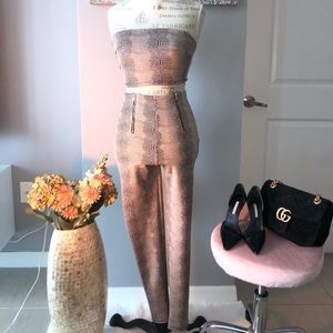 Snake print matching top and bottom